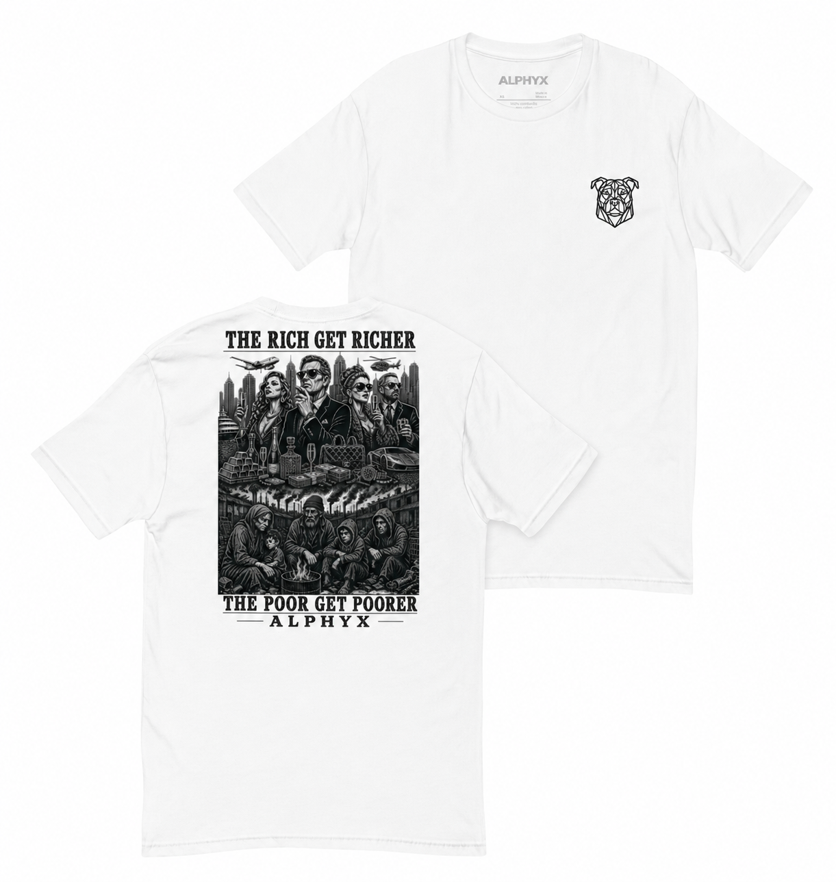 ALPHYX EXPRESSIONS The Rich Get Richer Men’s Fitted T-Shirt