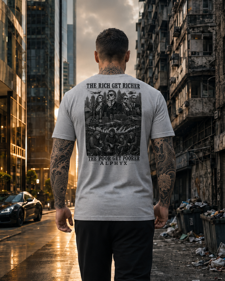 ALPHYX EXPRESSIONS The Rich Get Richer Men’s Fitted T-Shirt