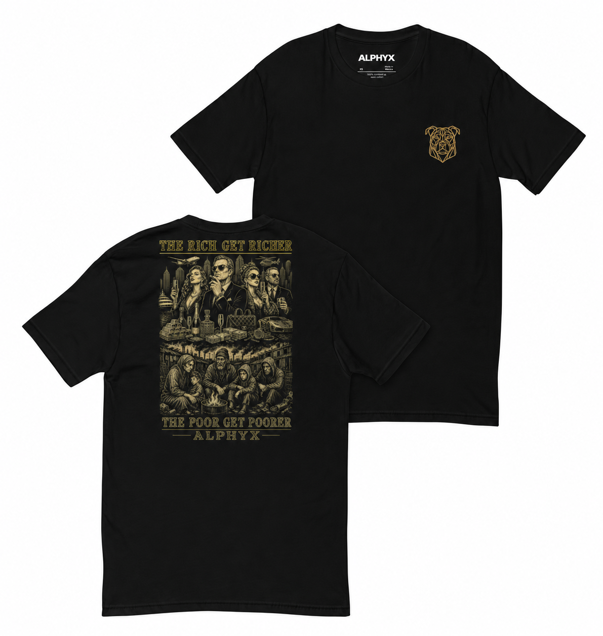 ALPHYX EXPRESSIONS The Rich Get Richer Men’s Fitted T-Shirt