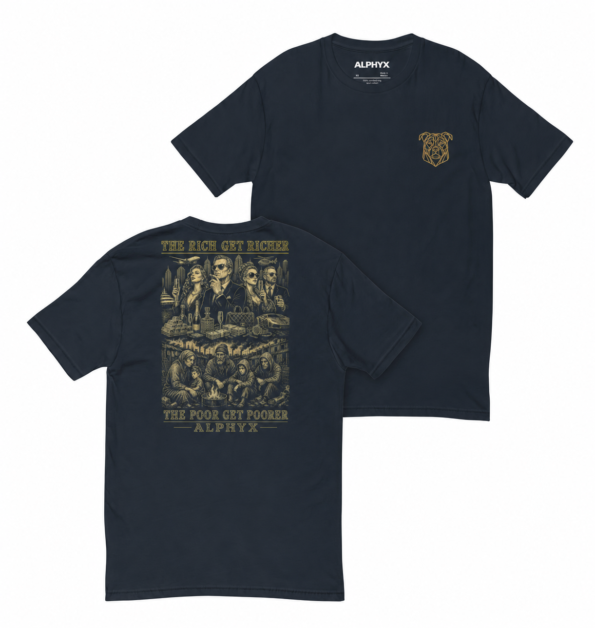 ALPHYX EXPRESSIONS The Rich Get Richer Men’s Fitted T-Shirt