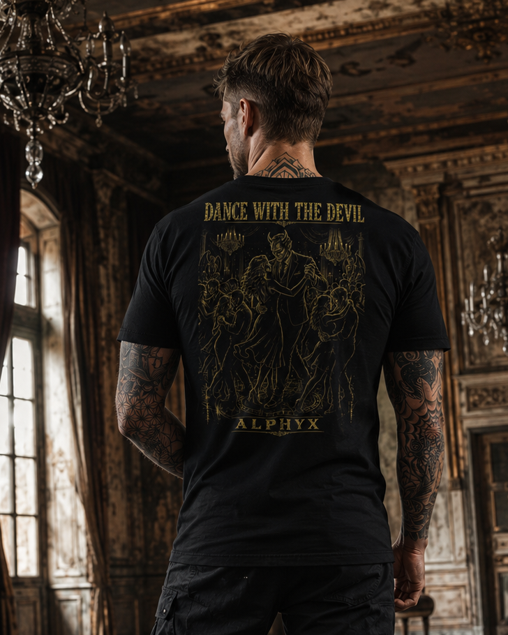 ALPHYX EXPRESSIONS Dance With The Devil Men's Fitted T-Shirt