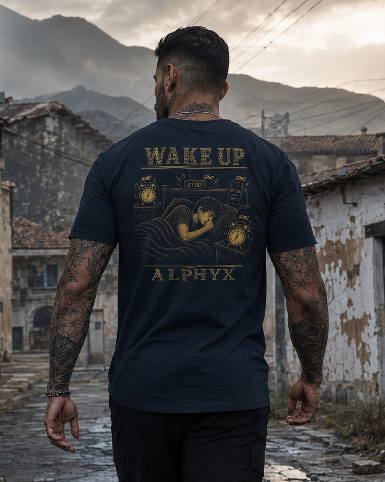 ALPHYX EXPRESSIONS Wake Up Men's Fitted T-Shirt