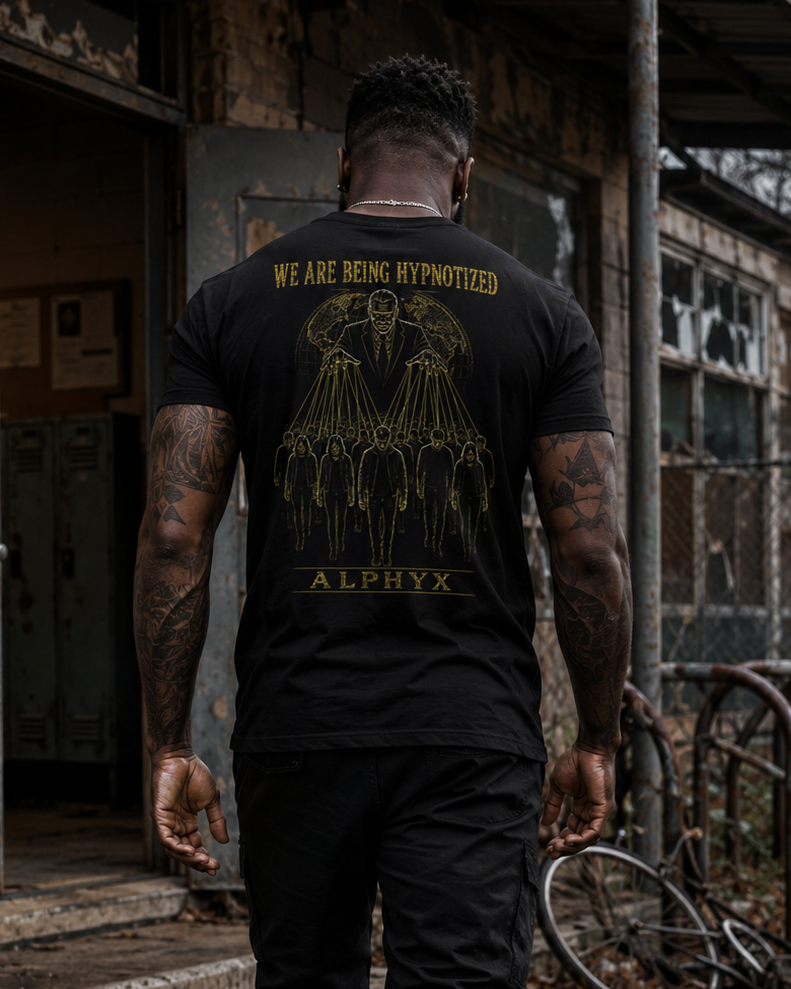 ALPHYX EXPRESSIONS We Are Being Hypnotized Men's Fitted T-Shirt
