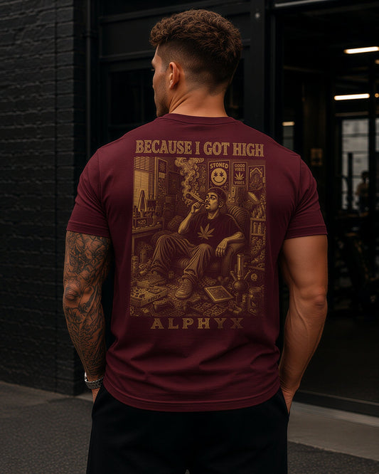 ALPHYX EXPRESIONS BECAUSE I GOT HIGH T-Shirt